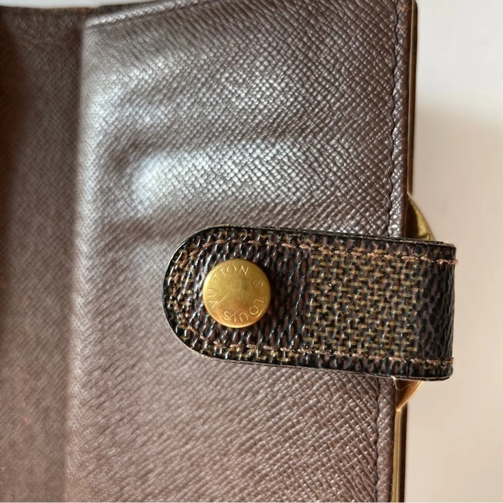 Louis Vuitton Brown Damier Porte-Monnaie Viennois Crossbody Wallet Purse